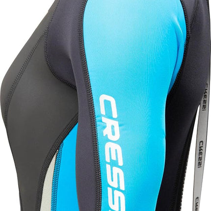Cressi Women's Lady - All-in-one Cressi Women s Morea 3 mm Neoprene Wetsuit Black Turquoise Large Size 4, Black/Turquoise/Silver, L 4 UK