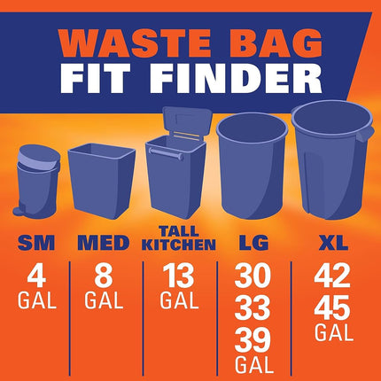Hefty Ultra Strong 13 Gallon Trash Bags, Tall Kitchen Trash Bags 13 Gallon Size, Resist Leaks, Punctures, and Rips, Continuous Odor Control, White, Fabuloso Scent, 80 Bags