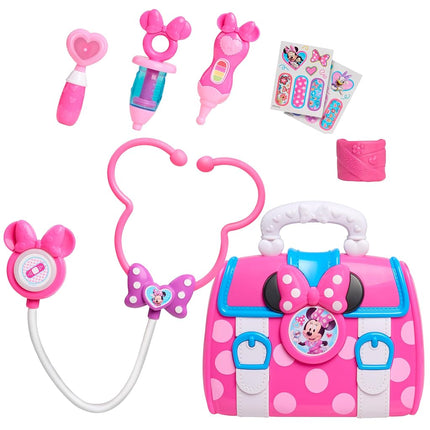 Disney Junior’s Minnie Mouse Bow-Care Doctor Bag Set, Dress Up and Pretend Play, Toy for Fans, Girls, Kids Ages 3 and Up