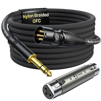 AA AUDIO ACCESSORY XLR Male to 1/4 Cable with XLR 