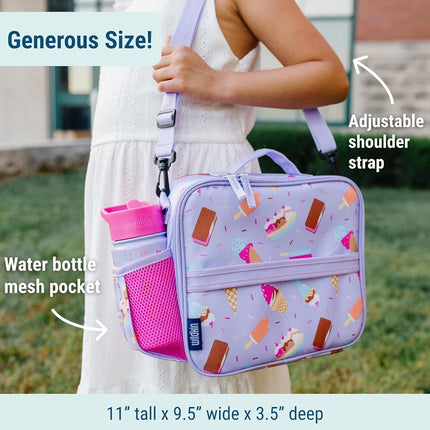 Wildkin Kids ECO rPET Insulated Lunch Box – Keeps Food Hot or Cold, Easy-Clean Lining, Mesh Pockets & BPA-Free – Boys & Girls, Ideal for School, Travel & Daycare – Sweet Dreams