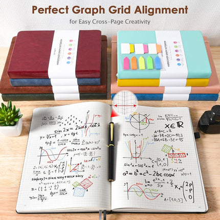 Graph Paper Notebook A4, 312 Numbered Pages Squared Grid Journal 8.5" x 11"