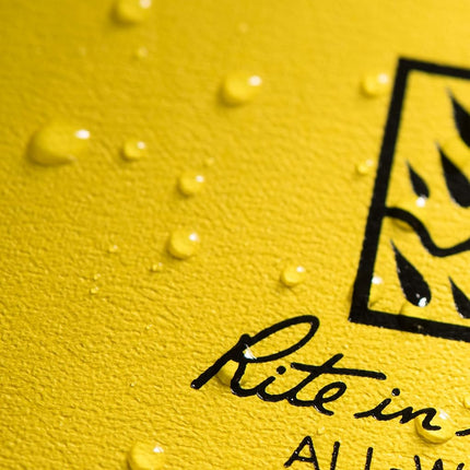 Rite in the Rain Weatherproof Hard Cover Notebook, 4.75" x 7.5", Yellow Cover, Level Pattern (No. 310F)