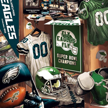 MasterPieces Game Day 500 Piece Jigsaw Puzzle for Adults - NFL Philadelphia Eagles Locker Room - 15"x21"