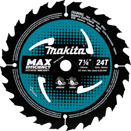 Makita B-61656 7-1/4" 24T Carbide-Tipped Max Effic