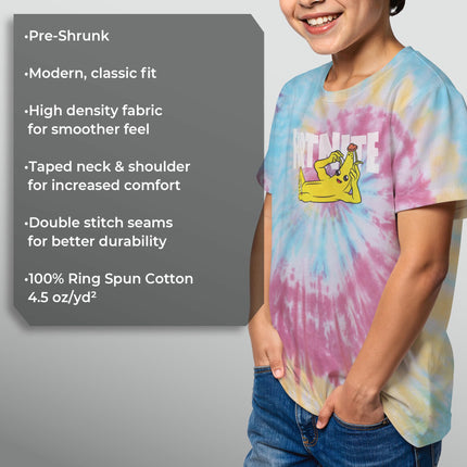 FORTNITE Boys' Peel Yourself Logo T-Shirt, Blue/Pink/Light Yellow, X-Large