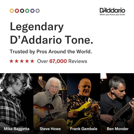 D'Addario Guitar Strings - Acoustic Guitar Strings - 80/20 Bronze - For 6 String Guitar - Deep, Bright, Projecting Tone - EJ11 - Light, 12-53