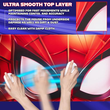 Marvel 2529 XL Under Desk Mouse Pad 80 x 36 cm Avengers Spiderman Groot Office Accessory (Spiderman Red)
