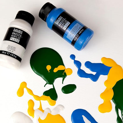 Set de pintura acrílica fluida Liquitex Basics, blanco titanio