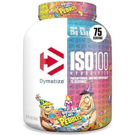 Dymatize ISO100 - 100% Hydrolyzed Whey Protein Isolate - Birthday Cake, 2.3kg