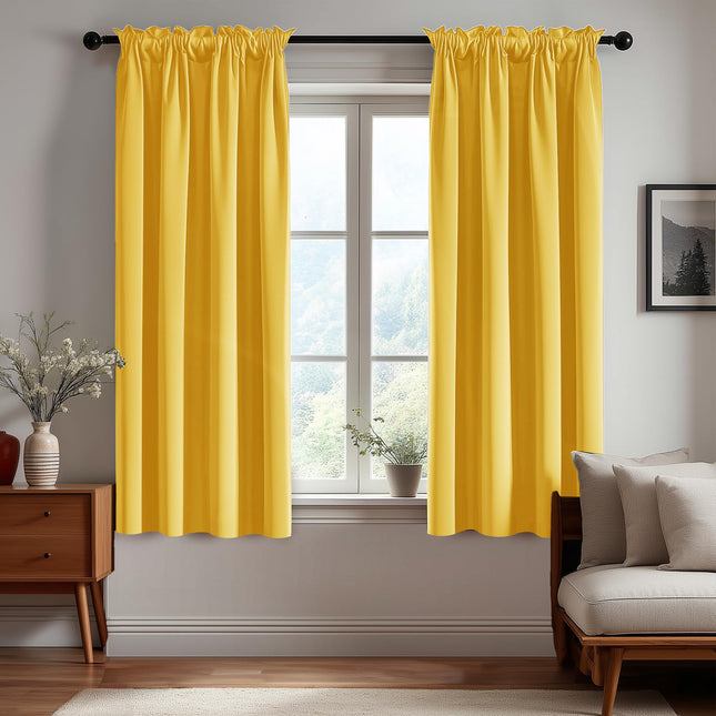 Deconovo Room Darkening Blackout Curtains Solid Co