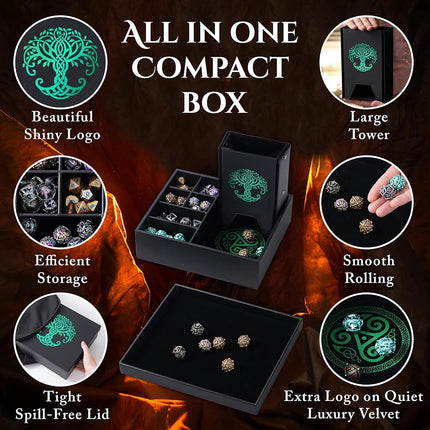 Soar Forge All-in-One Game Roamer - Dice Tray & Tower for DND and RPG