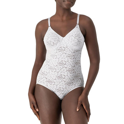 Bali Women's Shapewear Firm Control Lace 'N' Smooth Body Briefer, White, 38C
