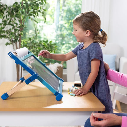 Melissa & Doug Deluxe Double-Sided Tabletop Easel (E-Commerce Packaging, Arts & Crafts, 42 Pieces, 17.5" H x 20.75" W x 2.75" L, Great Gift for Girls and Boys - Best for 3, 4, 5 Year Olds and Up)