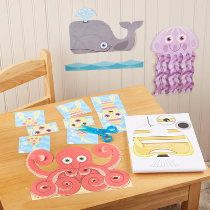 Melissa & Doug Sea life scissor skills activity book, Activities pad of mazes, puzzles, animals, Sequencing activities, Developmental Activities, Motor Skills, 4,5,6 Years, Gift for Boy or Girl