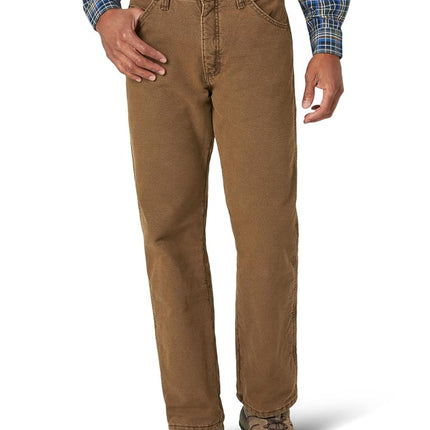 Wrangler Men's Rugged Wear Woodland Thermal Jean,Night Brown,38x30