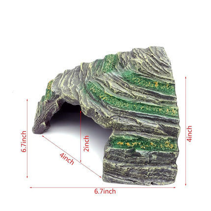 JIHAQUA Small Reptile Cave Hide Reptile Hides and Caves Snake Toad Frog Turtle House