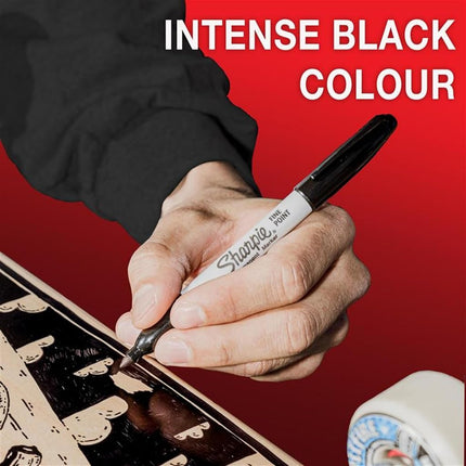 Sharpie Permanent Markers , Fine Point for Bold Details , Black Ink , 24 Marker Pens