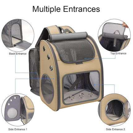 COVONO Expandable Cat Backpack Carrier for Cats & Small Dogs Up to 18 lbs