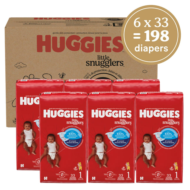 HUGGIES LITL SNUGLR ECON+ Nappy SZ1 198