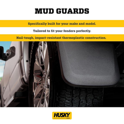 Husky Liners Mud Guards | Dually Rear Mud Guards - Black | 57871 | Fits 2015-2019 Chevrolet Silverado/GMC Sierra 3500 HD w/Dual Rear Wheels 2 Pcs