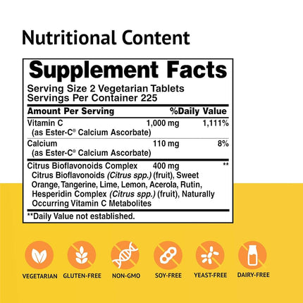 American Health Ester-C 500 mg with Citrus Bioflavonoids, 450 Count Tablets