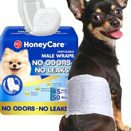 All-Absorb A27 Male Dog Wrap, 50 Count, X-Small