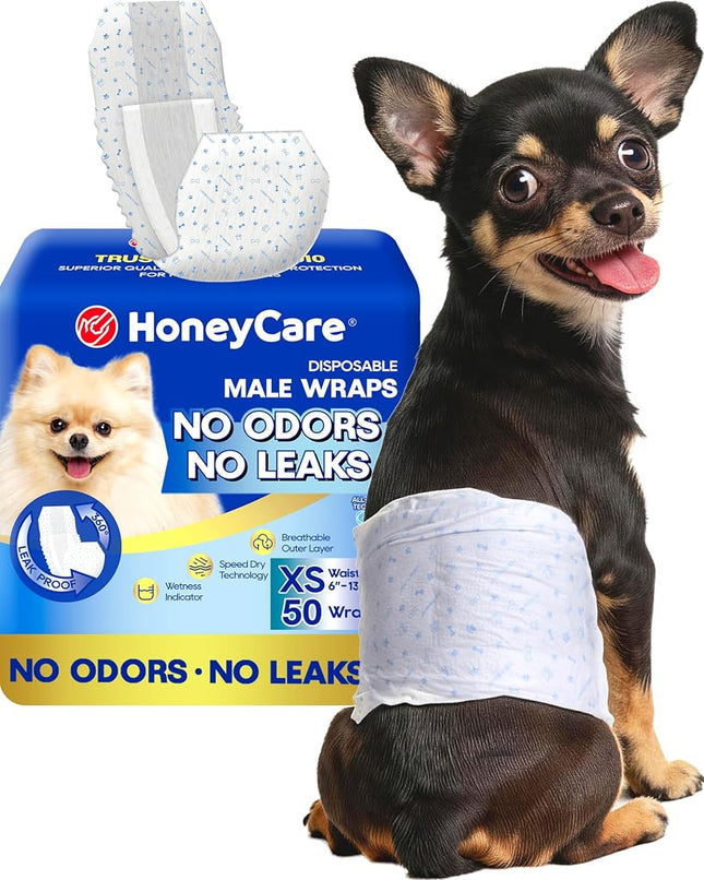 All-Absorb A27 Male Dog Wrap, 50 Count, X-Small