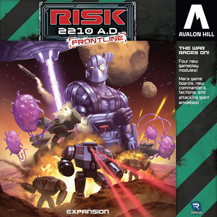 Renegade Games: Risk 2210 A.D. Frontline Expansion - Take The Battle to Mars, Tournament Modules, Asymmetric Factions, Ages 10+, 2-5 Players, 4 Hrs
