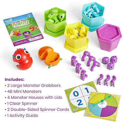 Learning Resources Grab That Monster Fine Motor Activity Set - Toddler Skills Games, Occupational Therapy Toys, Preschool Learning Activities