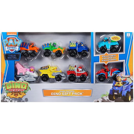 PAW PATROL La 6059296 Set of 8 True Metal Dino Rescue Vehicles Mission Dino Metal Toy for Children Aged 3+