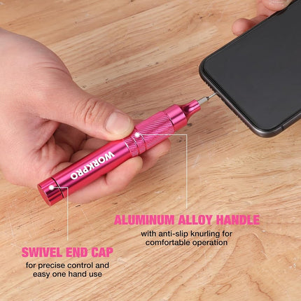 WORKPRO 24 in 1 Multi Bit Mini Screwdriver Set Magnetic, Pink