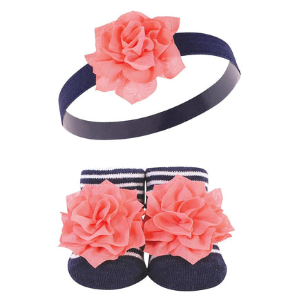 Coffret cadeau bandeau et chaussettes Hudson Baby pour bébés filles, Flamingo, lot de 10 (10 unités)