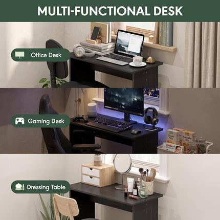Furinno Simplistic Computer Desk, Study Desk, Writing Desk, Espresso