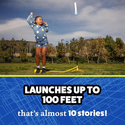 Stomp Rocket The Original Jr. Glow Rocket Launcher, 4 Foam Rockets and Toy Air Rocket Launcher - STEM Gift for Boys and Girls Ages 3 Years and Up - Great for Year Round Play Twin 20005