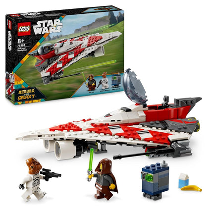 LEGO Star Wars Jedi Bob’s Starfighter Buildable Toy Vehicle for 8 Plus Year Old Boys & Girls, with 2 Character Minifigures and a Droid figure, Birthday Gift Idea for Kids and Fans 75388