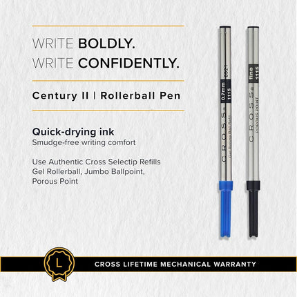 CROSS Century II Pearlescent White Lacquer Rollerball Pen with Rose-Gold Tone Appointments