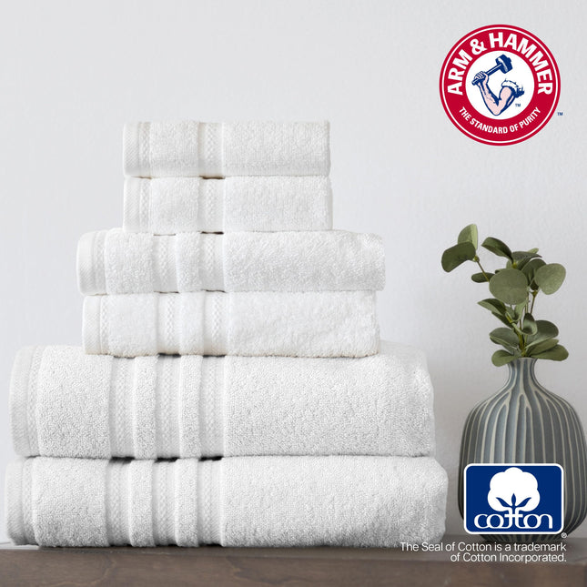 Arm & Hammer Performance Bath Towel Set, 6 Piece, Khaki