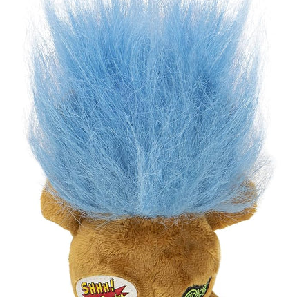 goDog Crazy Hairs Lion Silent Squeak Plush Dog Toy, Chew Guard Technology - Tan, Small