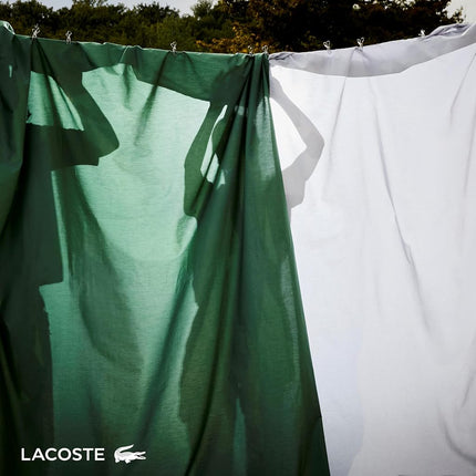 Lacoste 100% Cotton Percale Solid Sheet Set, Breathable, Cooling & Hotel Quality Sheets - Deep Pocket, Easy-Fit, Oeko-Tex Certified, Sleet, Full