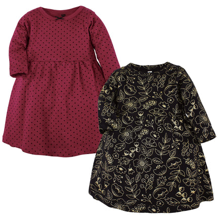 Hudson Baby Baby Girls' Cotton Dresses, Gold Botan