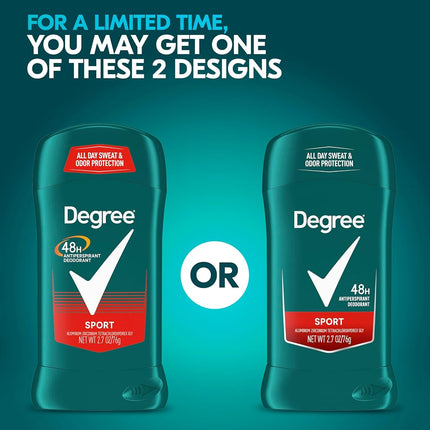 Degree Men Dry Protection Antiperspirant, Sport 2.7 oz (Pack of 6)