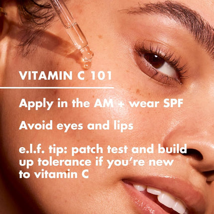 e.l.f. SKIN Bright Icon Vitamin C + E + Ferulic Serum Mini, Brightening & Soothing Face Serum, Helps Even Skin Tone, Vegan & Cruelty-Free, 0.5 fl oz