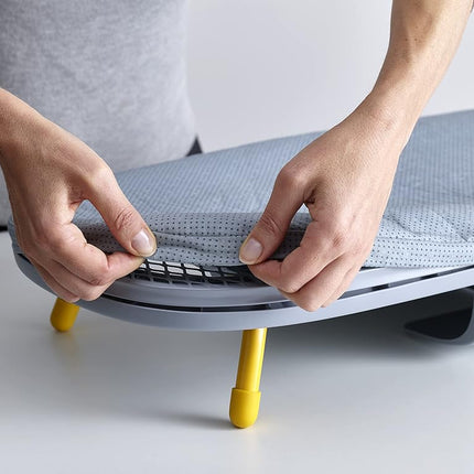 Joseph Joseph Pocket Folding Space-Saving, Compact table-top Ironing Board Regular, Grey/Yellow