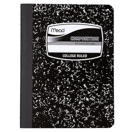 Mead Composition Notebook, College Ruled, 100 Sheets, 5 Pack (72930)