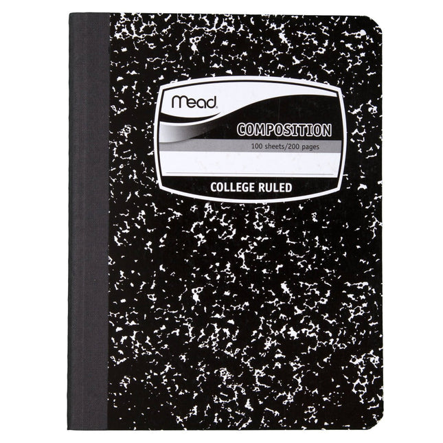 Lot de 5 cahiers d'écriture Mead, lignés grands carreaux, 100 pages (72930)