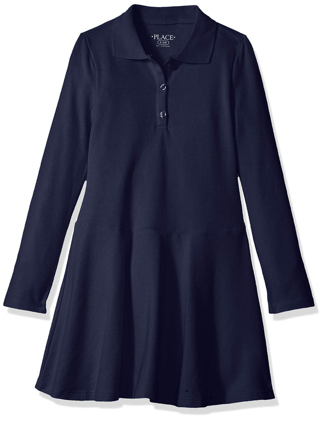 The Children's Place Big Girls' Long Sleeve Polo D