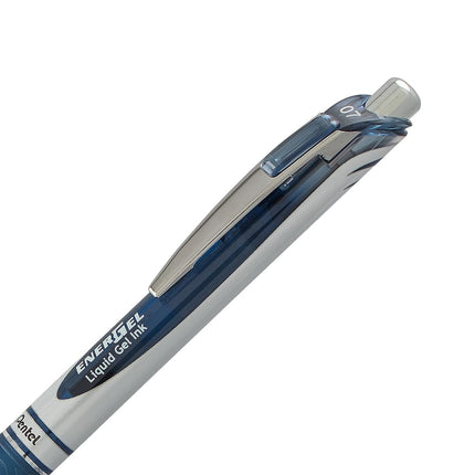 Pentel EnerGel RTX Retractable Liquid Gel Pen, (0.7mm) Metal Tip, Medium Line, Navy Blue Ink 2-Pk (BL77BP2CA)