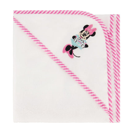 Toallas con capucha Disney Cudlie para bebé Minnie Mouse, paquete de 2, enrolladas/en tarjeta, estampado Happy Dots