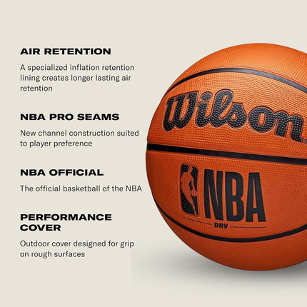 WILSON NBA DRV Series Basketball - DRV, Brown, Size 5-27.5"